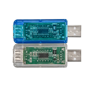 Voltímetro digital Amperímetro 0A-3A Mini medidor de corriente de voltaje transparente Probador USB de pantalla dual - Product Image 5