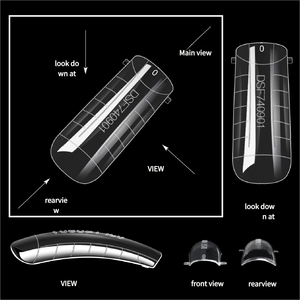 ปลายเล็บอะคริลิคปลอมสำหรับต่อเล็บ120ชิ้นทำจากพลาสติก ABS ใสสองรูปแบบ - Product Image 2