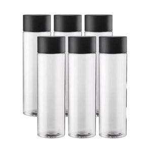 Rõ ràng 400ml 500ml 8oz Rỗng Xi lanh hình dạng <span class=keywords><strong>VOSS</strong></span> nhựa PET Báo Chí lạnh chai nước trái cây với vít-cap biểu tượng tùy chỉnh - Product Image 1