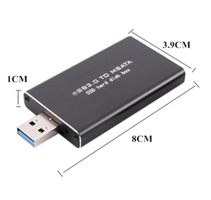 MSATA至USB 5Gbps USB 3.0至mSATA固态硬盘机箱迷你PCI-E mSATA至USB 3.0转换器适配器M2固态硬盘外置硬盘盒 - Product Image 6
