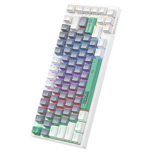 100% probado OEM G52 82 teclas RGB iluminación Teclado mecánico con cable para juegos de negocios tipo ordenador interruptor marrón