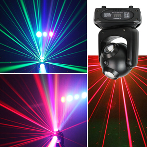Wine Firefly Wheel 3 in 1 Stage Moving Head Light <strong>LED</strong> Laser Mixed Effect Shaking Lights DMX Sound Activated 360 Rotating Lamp - Product Image 5