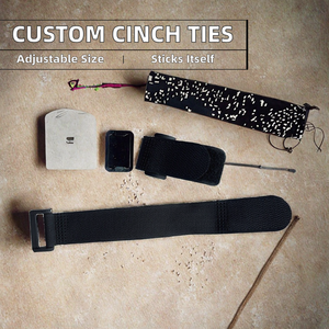 Polyester Cinch <strong>Straps</strong> 30cm Webbing with Adjustable Nylon <strong>Hook</strong> <strong>Loop</strong> <strong>Custom</strong> Color Self-Adhesive Buckle Cut Shape Print Logo - Product Image 4
