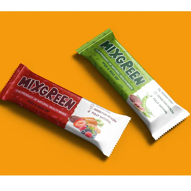 Frutta Energy Chocolate Bar Wrapper sacchetti di imballaggio foglio di alluminio di plastica Cookie Candy Snack Beauty Pouches
