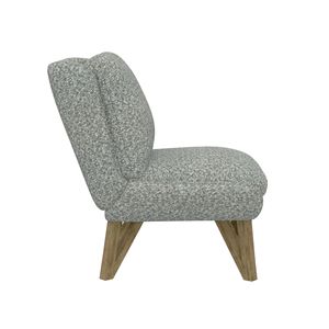 DB Wallace &amp; Bay Emerse <strong>Gray</strong> Armless Accent Chair with Reclining Feature Genuine Leather Metal Legs for Home Office Use - Product Image 5