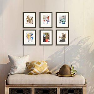 A4 Picture <strong>Frame</strong> Display Pictures 6x8 with Mat or <strong>8</strong>.3x11.7 Without Mat Wall Hanging Photo <strong>Frame</strong> Black - Product Image 3