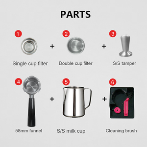 * 2.8L 58mm filter 20bar ULKA pumpe haushalt heimgebrauch professionelle espresso kaffee maker mit grinder maschine