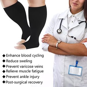 Geniş tıbbi sıkıştırma çorapları Pro Toeless açık ayak varis çorabı - Product Image 5