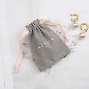 Custom Logo Printed Canvas Drawstring Earrings Jewelry Bag Small Gift Drawstring Lipstick <strong>Key</strong> Chain Packaging Canvas <strong>Pouch</strong> - Product Image 3