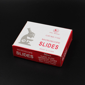 7101 7102 7105 7107 portaobjetos de microscopio con corte o borde esmerilado portaobjetos de microscopio preparados esmerilados de laboratorio - Product Image 4