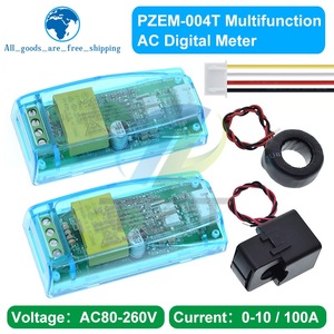 TZT AC Digital multifunzione Meter Watt Power Volt Amp TTL modulo di prova di corrente PZEM-004T con bobina 0-100A 80-260V AC per Arduino - Product Image 4