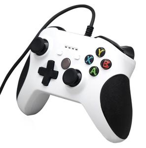 HONSON USB kablolu Gamepad oyun uzaktan kumanda x-box için bir ince çift titreşim ve 3.5mm Joystick ile ABS beyaz + siyah 1.5M - Product Image 3