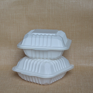 Thân thiện với môi trường compostable bản lề vỏ sò Deli container 6inch 8inch 9inch dùng một lần tinh bột ngô thực phẩm takeout container - Product Image 2
