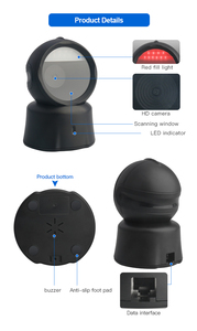 DP8210 2D Omnidirectional <strong>QR</strong> <strong>Code</strong> Scanner Light for Supermarket Price <strong>Scanning</strong>-Desktop Corded <strong>QR</strong> Reader with USB &amp; RS232