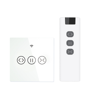 WS-EUR-C beyaz 3 gang WiFi RFcurtain anahtarı dokunmatik akıllı anahtar uzaktan kumanda - Product Image 2