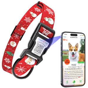 Personalized Various Patterns Software Ready Smart ID Floral Buckled Fashion <strong>Designer</strong> Custom Adjustable Nylon Luxury Dog Collar - Product Image 1