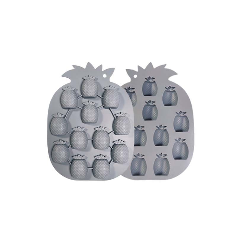 12-piece pineapple ice tray gray