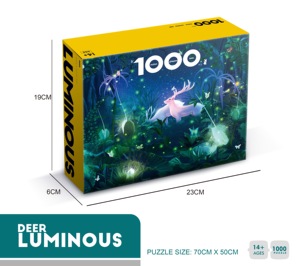 Luminous <strong>Puzzle</strong> 1000 Pcs Anti Stress Paper Jigsaw <strong>Puzzles</strong> Board Games for Adult High-definition Glowing <strong>Puzzle</strong> - Product Image 2