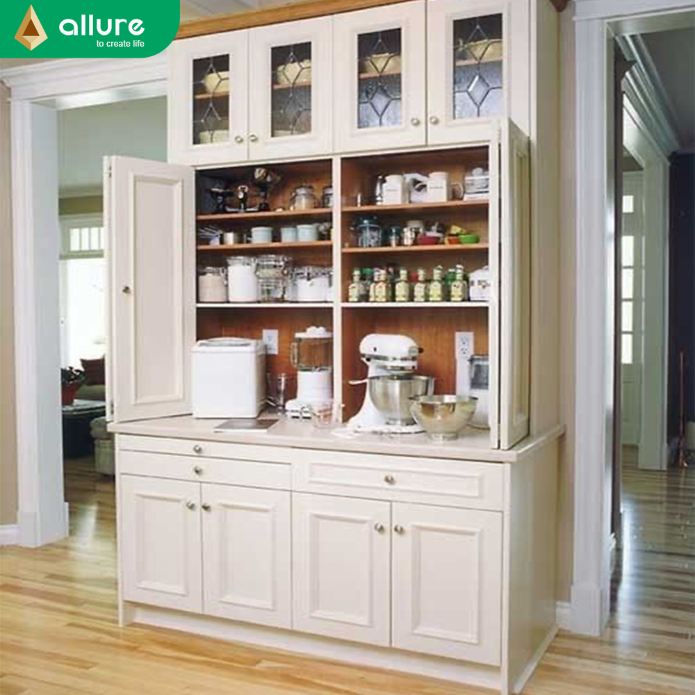 Allure vintage industrial oak shaker white ash mdf wood wall hanging kitchen cabinet mechanism
