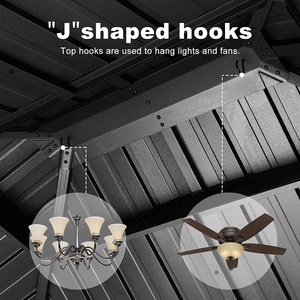 Abcgölgelik Hardtop Gazebo 12x16 Hardtop Gazebo Nettings Hardtop Gazebo çift üst açık demir Metal çift çatı Gazebo - Product Image 3