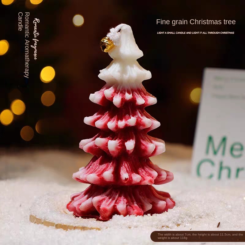 Boîte à bougies sapin de Noël RedB-fines lignes