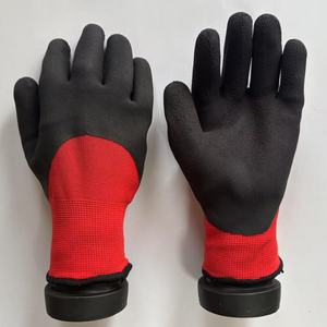 <strong>Glove</strong> factory latex rubber <strong>gloves</strong> En388 custom for winter usage and anti cold red <strong>gloves</strong> - Product Image 3
