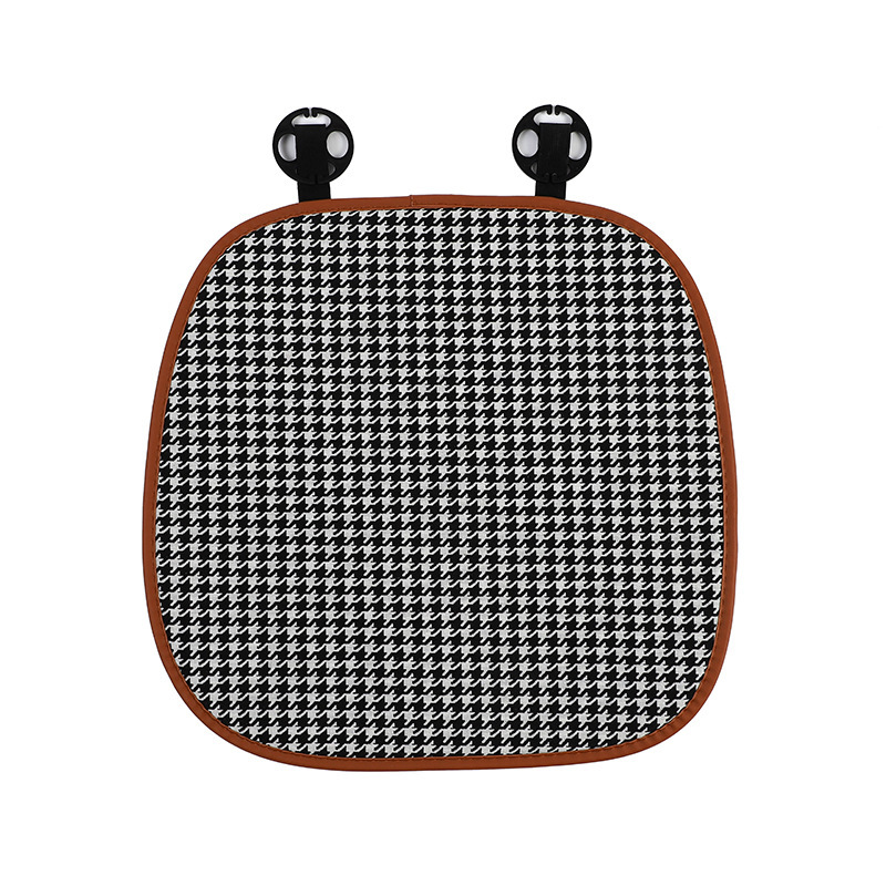 Coussins d'assise en jacquard à bords marron (première rangée)