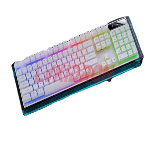 现货OEM ODM高质量和好看的V4背光键盘104键机械弹坑架构键盘为PC平板电脑 - Product Image 1