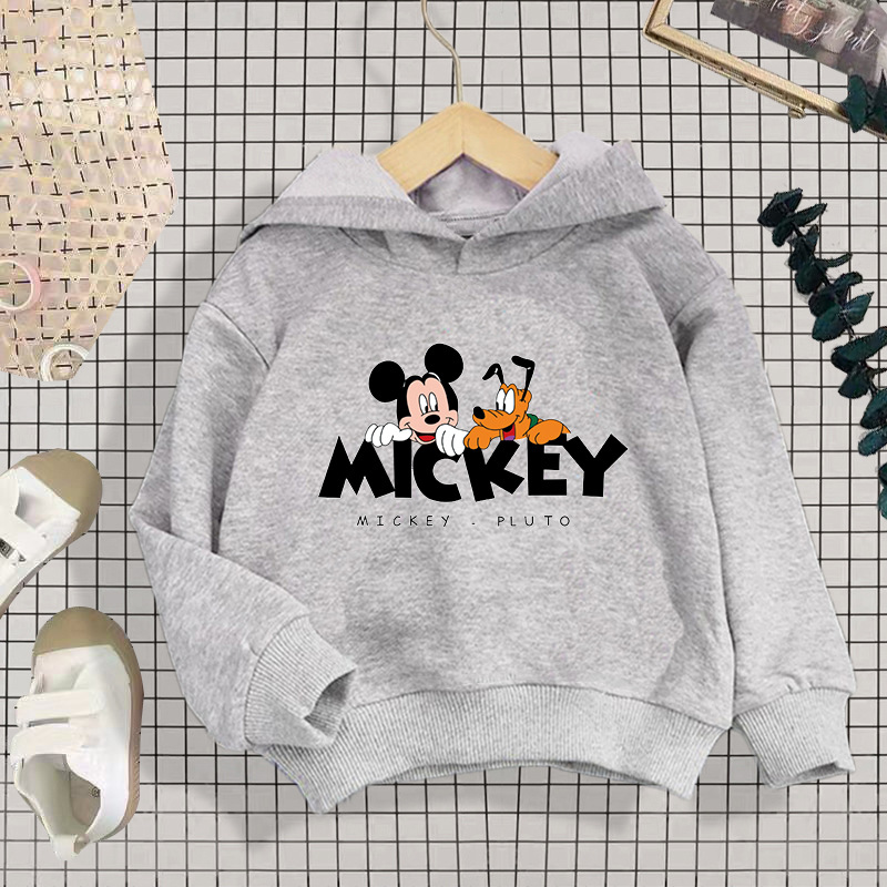 Gray puppy mickey mouse sweatshirt