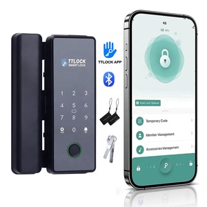 Casa ufficio sicuro scorrevole Smart vetro porta specchio codice di impronte digitali TT serratura Bluetooth vetro serratura
