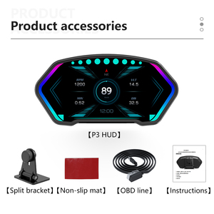 P3新车平视显示器，带OBD + 全球定位系统、坡度计、速度计、彩色6英寸液晶显示屏 - Product Image 4
