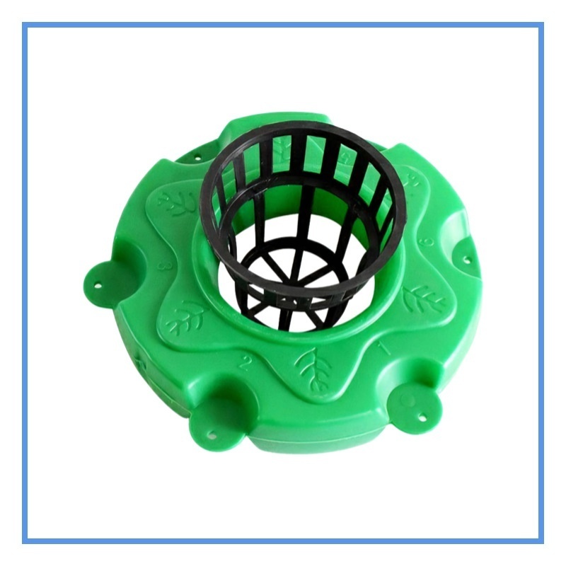 Green . Round, hollowed-out basin