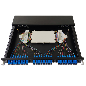 24-Port-Glasfaserverteilungsrahmen Schubladen typ Rack montage ODF FTTH GPRS-Netzwerk Glasfaser-Patch feld TCP/IP-Verbindung - Product Image 3