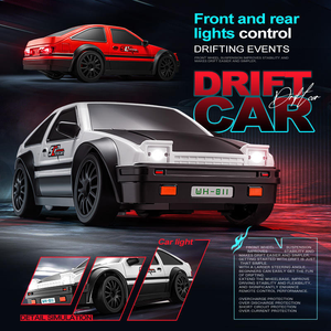 <strong>1</strong>/24 Scale <strong>Remote</strong> Control Toy Road Vehicle RC Mini Drift Car Racing Game Drifting Speed Model with LED Light and Drift Tires