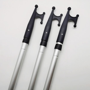 <strong>4</strong> Meter <strong>3</strong> Sections US Thread and European <strong>Taper</strong> Multi Purpose Aluminum Telescopic Extension Pole Received hook - Product Image 5