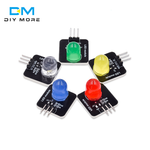 DC 3,3 v-5v 10mm Licht emittierende Modul LED-Sensor LED-Anzeige Licht emittierende Röhren modul für Arduino rot gelb blau grün weiß - Product Image 1