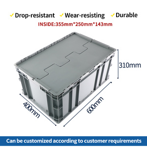 ZNTB008 Multiple Colors and Sizes Accept Customized logo <strong>Stack</strong> <strong>Nest</strong> Attached Lid <strong>Crate</strong> Storage Boxes - Product Image 2