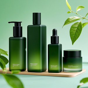 מחיר המפעל קוריאני skincare מתנה סט בוטני טבעי לשפשף לחות סרום תה ירוק תמצית אום קולגן העור טיפול