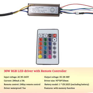 Driver impermeabile 10W-100W RGB con ingresso di memoria AC 85-265V luce led impermeabile driver