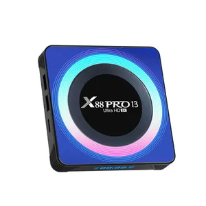 X88 Pro13 สมาร์ทAndroid 13.0 IPTVกล่องRK3528 2GB 16GBสนับสนุนการถอดรหัสวิดีโอ8K Wifi6 BT5.0 เครื่องเล่นสื่อชุดกล่องด้านบน