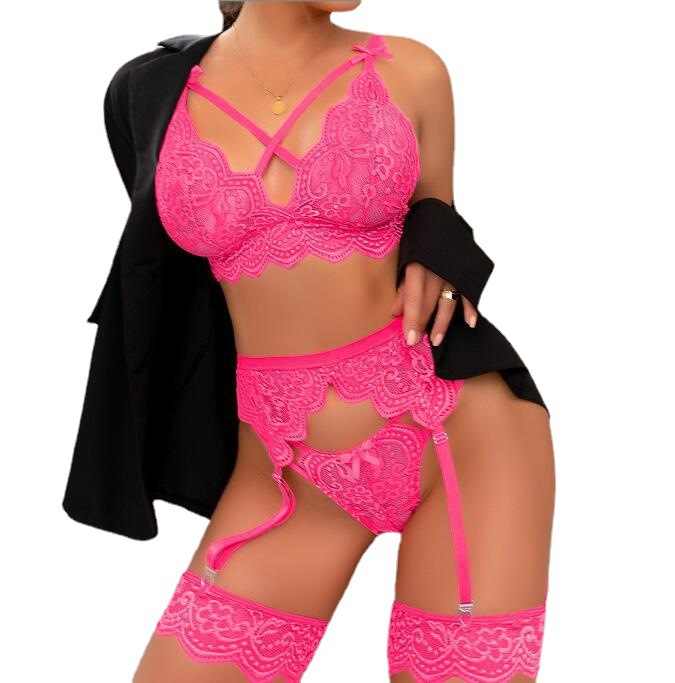 Wholesale Price Transparent Lace Bra Set For Lady Sexy Lingerie