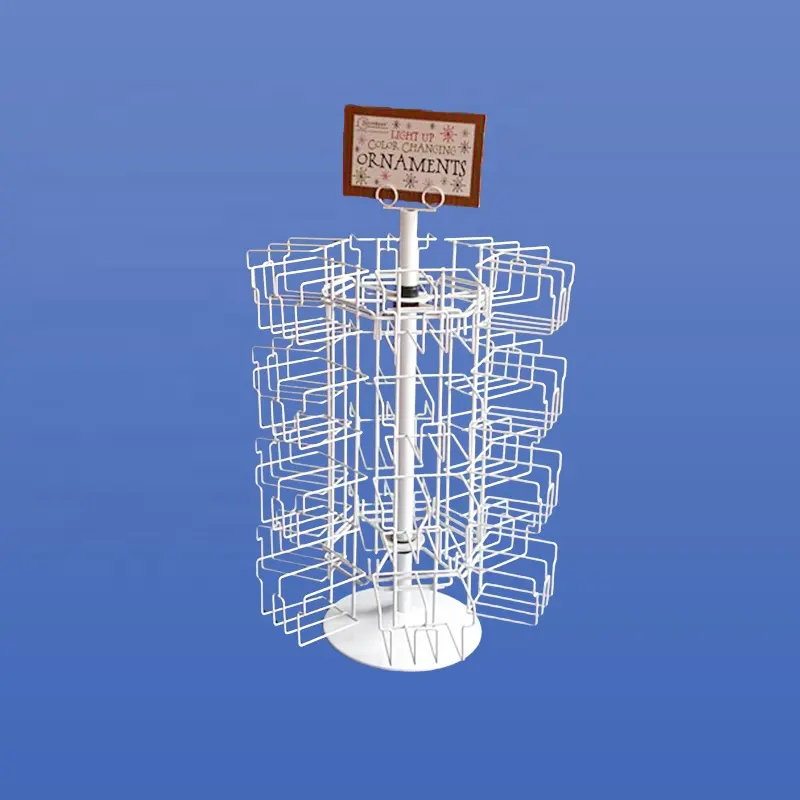 소매점 pop 박람회 카운터 스탠드 스틸 와이어 프레임 바구니 홀더 회전 티슈 페이퍼 금속 디스플레이 랙