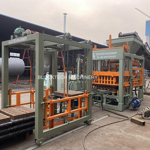 Cenere da mosca idraulica automatica ad alta capacità di interblocco qt4-15 pietra per pavimentazione polvere blocco che fa macchina linea di produzione - Product Image 4