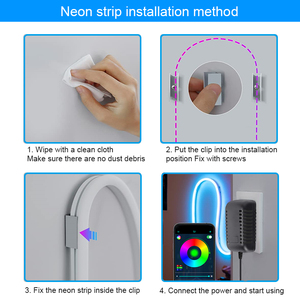 Uzaktan müzik denetleyicisi akıllı APP ile RGB 5m sihirli Neon dize Light12V Neon Led esnek şeritler ışıkları - Product Image 5