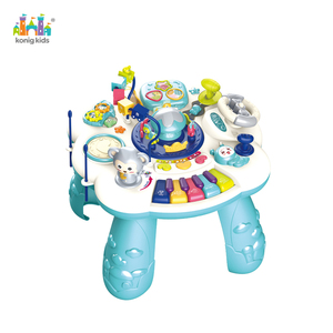 KonigKids iki renk plastik aktivite merkezi oyun masası müzikal öğrenme merkezi eğitici oyuncaklar masa - Product Image 3