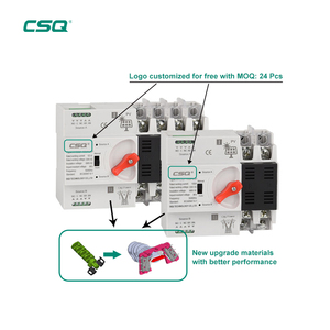 CSQ発電機自動転送スイッチ価格4P100Amp Ats4Pソーラー単相100Amp Ats220V3入力1出力 - Product Image 1