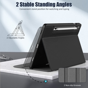 Moko Phía Trước Đứng Trường Hợp Bảo Vệ Bìa PU Da Vải Folio Trường Hợp Đối Với <span class=keywords><strong>Samsung</strong></span> <span class=keywords><strong>Galaxy</strong></span> <span class=keywords><strong>Tab</strong></span> S10 S9 Fe 10.9 11 2025 - Product Image 3