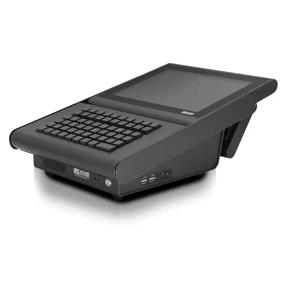 Cuerpo de metal integrado POS teclado punto de venta terminal cajero Sistema de CPU J1900 con software y hardware pos