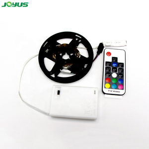 Battery Powered <strong>Led</strong> Light Strip <strong>1m</strong> for Tv Backlight 5050 30 <strong>Leds</strong>/m 5V RGB <strong>1M</strong> with Controller 17 Keys RF Remote IP20 Decoration - Product Image 1