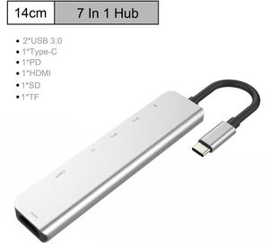 7 in 1 7in1 multifunzionale tipo c hub usb per macbook, più usb tipo-c hub, per macbook hub 2 tipo c porta - Product Image 2